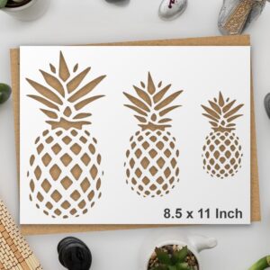 Pineapple Stencil Template – Reusable Stencil for Painting on Walls, Wood & DIY Arts and Crafts Projects
