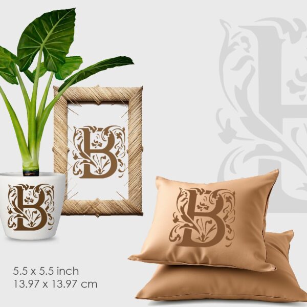 Initial B Stencil – Reusable Floral Letter Template for Painting, Wood Signs, DIY Crafts, Scrapbooking & Personalized Art Projects - Image 2