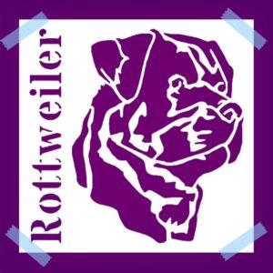 Rottweiler Dog Stencil for Painting, Reusable,