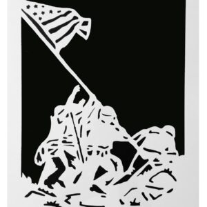 Marine Corps Soldiers Flag Stencil for Painting - Reusable Sheet, Military War History Art Supplies