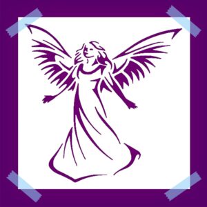 Angel Stencil for Painting, Reusable Mylar Plastic, , DIY Craft & Airbrush Template