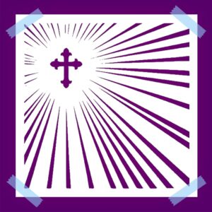 Shining Cross Stencil for Painting, Reusable Plastic, , Ideal for Crafts and Home Decor