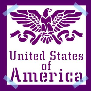 Eagle Stencil for Painting, Reusable Mylar Plastic,