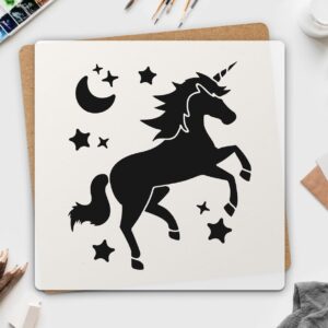 Unicorn Stencil 10 х - Reusable Stencils for Painting and Crafts Unicorn Stencil for Painting on Wood, Canvas, Paper, Fabric, Walls and Furniture