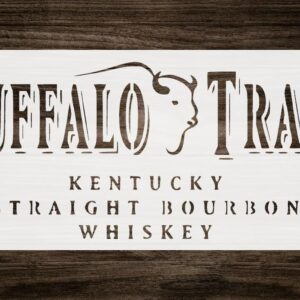 STENCILAIR Buffalo Trace Whiskey Custom Stencil - 8.5"" x 11"" - Arts and Crafts, Scrapbooking, Painting on Walls, Wood, Glass, White