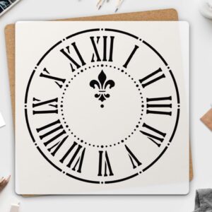 3-in-1 Reusable Stencil Bundle – Large Clock Face, Christmas Gnomes, and Holiday Designs for DIY Wood, Walls, and Home Décor – Multiple Sizes