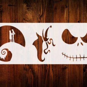 Nightmare Before Christmas Stencil - Reusable Painting Stencils for DIY Home Decor, Crafts, and Art Projects on Wood, Walls, and More STENCILAIR