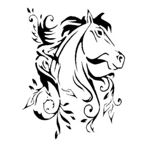 Generic Horse Stencil, Reusable Plastic Template, 8x10 Inch, Durable for Equestrian Crafts and Farmhouse Decor, White