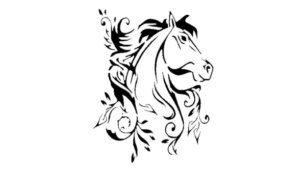 Generic Horse Stencil, Reusable Plastic Template, 8x10 Inch, Durable for Equestrian Crafts and Farmhouse Decor, White