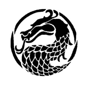 Generic Dragon Stencil, Reusable Plastic Template, 5.5x5.5 Inch, Gaming Crafts Accessory, White