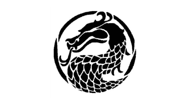 Generic Dragon Stencil, Reusable Plastic Template, 5.5x5.5 Inch, Gaming Crafts Accessory, White