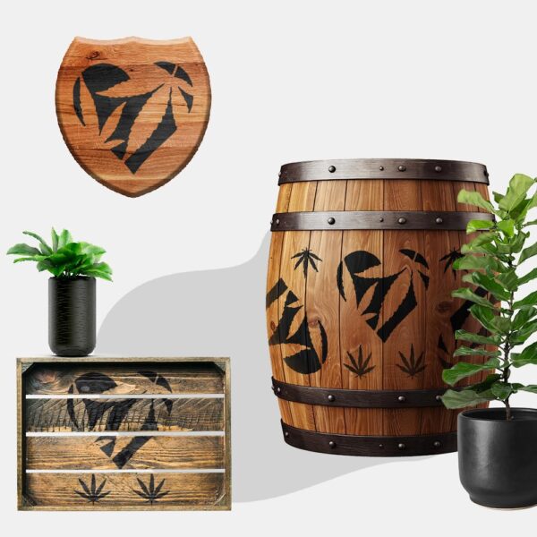 Cannabis Heart Leaf Stencil – Reusable Marijuana-Themed Template for Painting on Wood, Canvas, Fabric, Posters & DIY 420 Lifestyle Crafts - Image 2