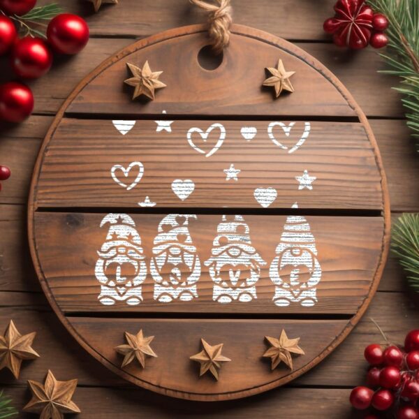 Love Gnome Stencil – Reusable Holiday Template with Hearts & Stars for DIY Crafts, Cards, Scrapbooking, Fabric Painting & Valentine’s Décor - Image 5