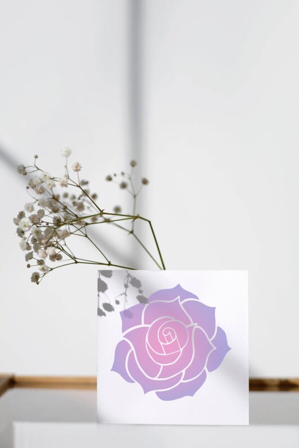 Rose Flower Stencil – Reusable Floral Design Template for DIY Crafts, Wall Art, Journaling, Home Decor & Furniture Painting - Image 3