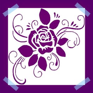 Rose Stencil for Painting – , Reusable Mylar Plastic, Ideal for Walls, Wood, Fabric & DIY Crafts