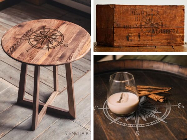 Nautical Compass Rose Stencil 12-Inch - Reusable DIY Crafts, Laser-Cut Mylar for Wall Decor, Signs & More - Image 2