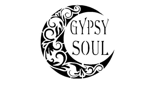 Generic Gypsy Soul Stencil, 5.5x5.5 Inch, Reusable Plastic, Bohemian Crafting and Home Decor, DIY Projects, White