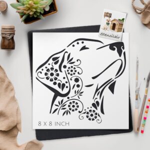 Fairy, Flower Dog & Girl with Balloons Stencil Set – 3 Reusable Stencils for DIY Crafts, Scrapbooking, Wall Art & Journals – Cute, Whimsical & Inspirational Designs – &