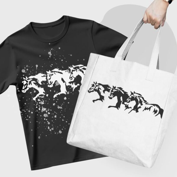 Three Horses Running Stencil – Reusable Template for Painting, Home Decor, Crafts, and DIY Projects - Image 4