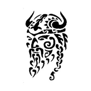 Generic Viking Stencil, Reusable Plastic Template, 5x8 Inch, Durable for Historical Crafts and Nordic Decor, White