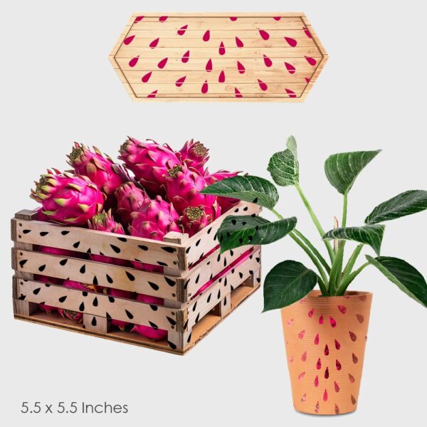 Watermelon Seeds Stencil Template - Reusable for Painting on Walls, Wood, DIY Arts and Crafts Projects - LIONX - Image 2