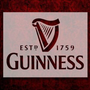 Guinness Beer Custom Stencil: Versatile Crafting for Walls, Wood, and More - DIY Art Crafts Wall Stencils DIYStencils Decorative Templates Reusable Stencils for Crafts Art Drawing Painting Supplies