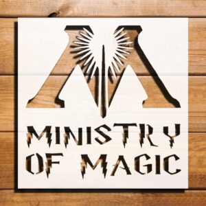Magic Uppercase M Stencil for Painting on Walls, Wood, and Canvas - Reusable Plastic Template for DIY Crafts and Decor - 5.5x5.5 inch