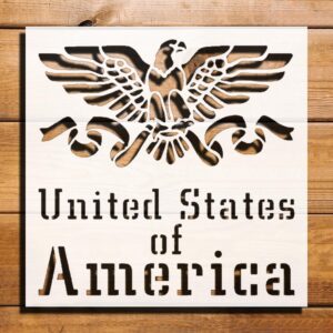 Eagle Stencil for Painting on Walls, Wood, and Canvas - Reusable Plastic Template for DIY Crafts, Art Supplies, and Scrapbooking - 5.5" x 5.5"