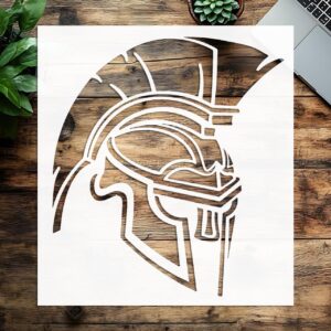 Spartan Helmet Stencil – Reusable DIY Painting Template – Michigan State Spartans Logo Stencil for Wood, Walls, Fabric & Crafts