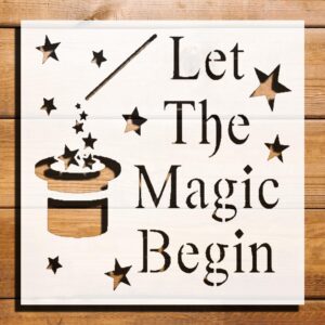 Magic Stars Magic Wand Stencil for Painting, Plastic Reusable 5.5x5.5 inch – Perfect for DIY Crafts, Kids’ Projects, and Home Decor