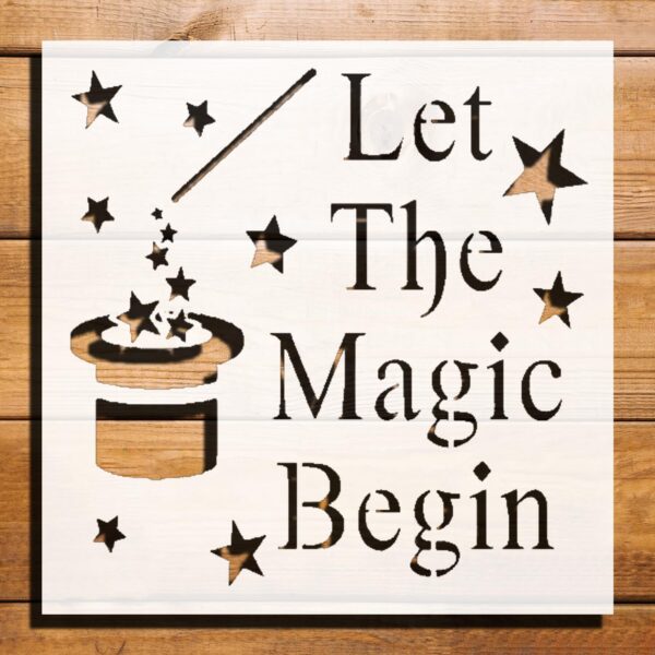 Magic Stars Magic Wand Stencil for Painting, Plastic Reusable 5.5x5.5 inch – Perfect for DIY Crafts, Kids’ Projects, and Home Decor