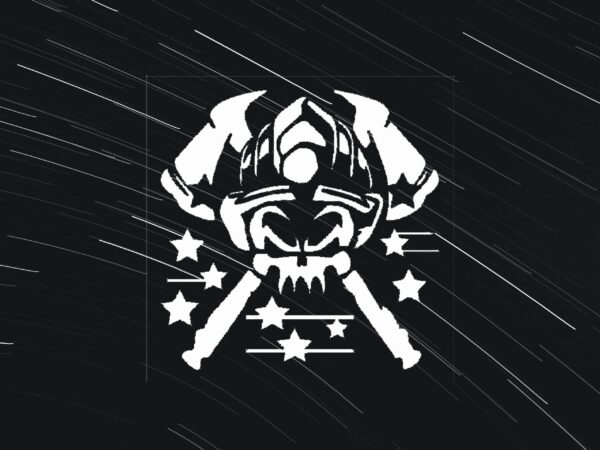 Firefighter Skull & Stars Stencil - Honor The Bravery with a -inch Stencil for DIY Projects - Image 2