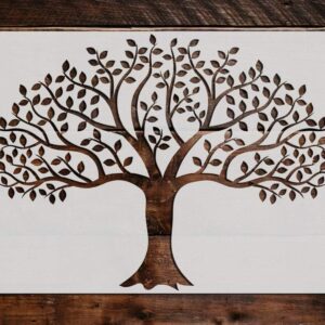 Tree of Life Stencil - Large Reusable Template for Painting, Wall Decor, and DIY Crafts - Durable & Flexible