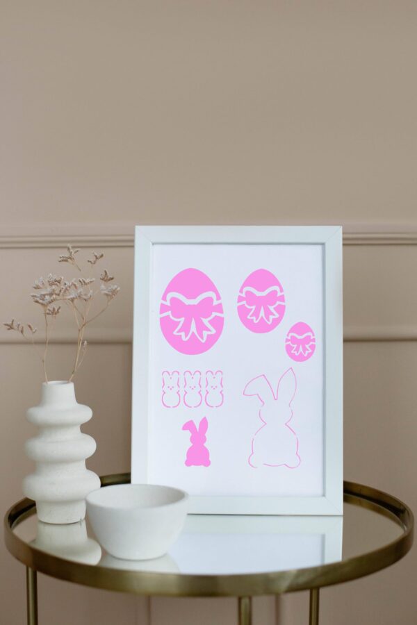Reusable Easter Egg & Bunny Stencil - Custom Holiday Design for Festive Crafts - Image 3