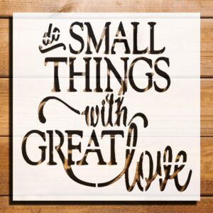 Great Love Stencil for Painting, Plastic Reusable 5.5x5.5 inch – Ideal for DIY Crafts, Scrapbooking and Personalized Projects