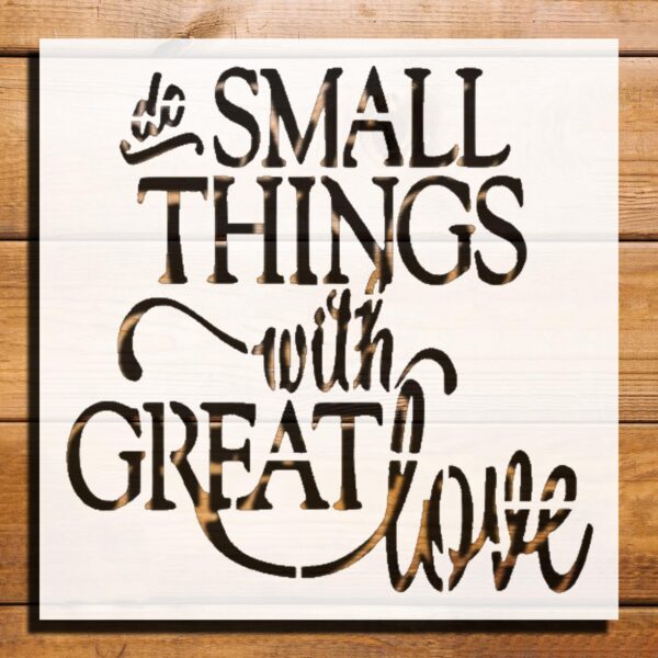 Great Love Stencil for Painting, Plastic Reusable 5.5x5.5 inch – Ideal for DIY Crafts, Scrapbooking and Personalized Projects