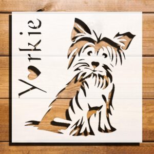 Shaggy Dog Design Stencil for Painting, Plastic Reusable 5.5x5.5 Inch – Ideal for DIY Crafts, Art Projects, and Home Decor