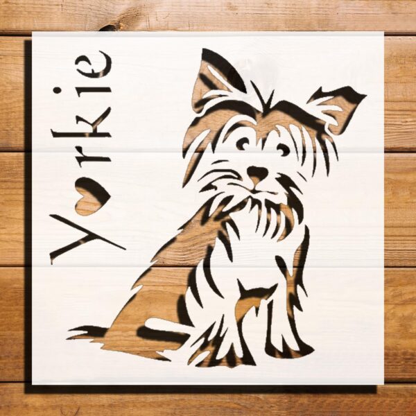 Shaggy Dog Design Stencil for Painting, Plastic Reusable 5.5x5.5 Inch – Ideal for DIY Crafts, Art Projects, and Home Decor