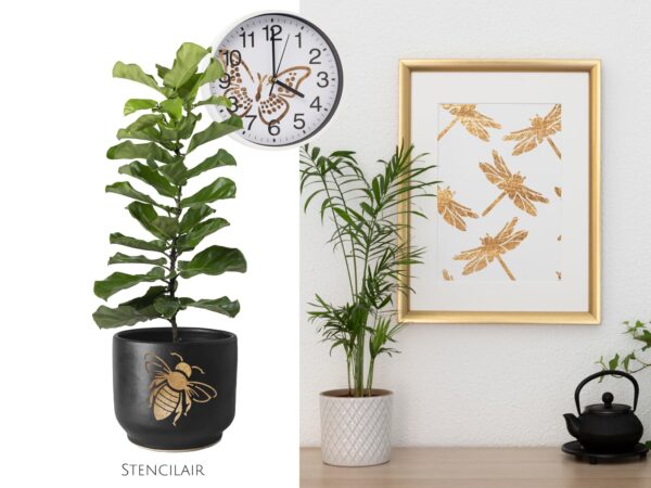 Butterfly Stencil Set for Painting on Wood, Canvas, Paper, Fabric, Walls and Furniture , Wildflower Stencil, Stencils Home Decor, Reusable DIY Art and Craft Stencils - Image 2