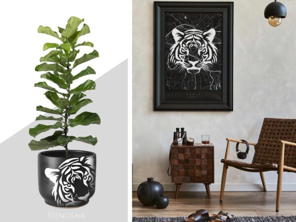 Tiger Head Stencil - Reusable Stencils for Painting - DIY Tiger Head Crafts and Decor - Image 5