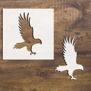 Eagle Stencil – Reusable Flying Bird Silhouette Template for DIY Crafts, Patriotic Wall Art, Rustic Decor, and Wildlife Painting Projects