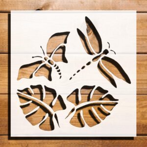 Butterfly Stencil for Painting, Plastic Reusable 5.5x5.5 inch – Ideal for Nature-Inspired Crafts, DIY Projects, and Home Decor