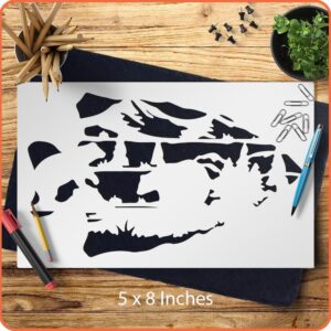 Bear Scene Logo Stencil – Reusable, Durable Plastic, – Ideal for Arts, Crafts, Scrapbooking, Airbrushing & Drawing