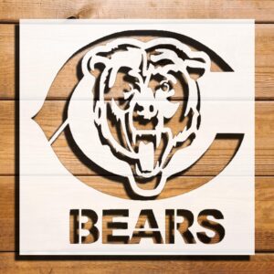 Bear Stencil for Painting on Walls, Wood, and Canvas - Reusable Plastic Template for DIY Crafts, Art Supplies, and Scrapbooking 5.5 x 5.5 inches