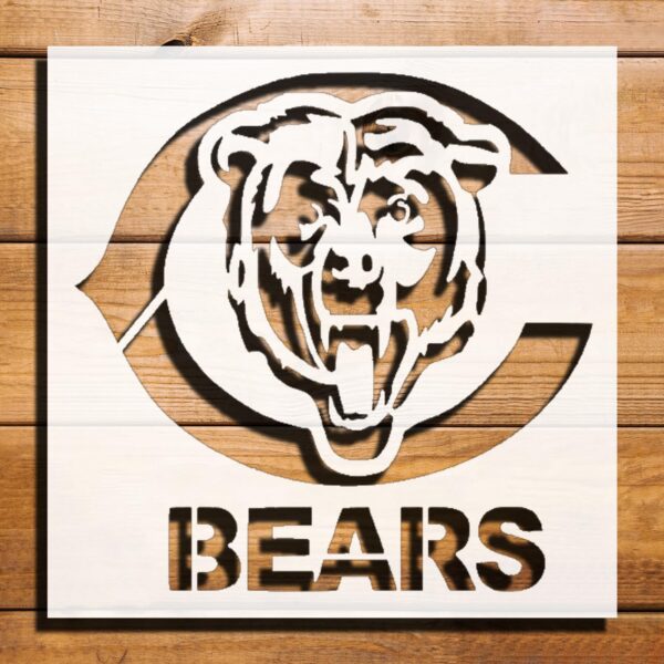 Bear Stencil for Painting on Walls, Wood, and Canvas - Reusable Plastic Template for DIY Crafts, Art Supplies, and Scrapbooking 5.5 x 5.5 inches