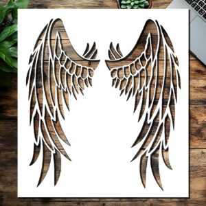 Devil, Angel & Bird Wings Stencil – Reusable Plastic Template for Painting, Drawing, Airbrush, Scrapbooking, and DIY Crafts