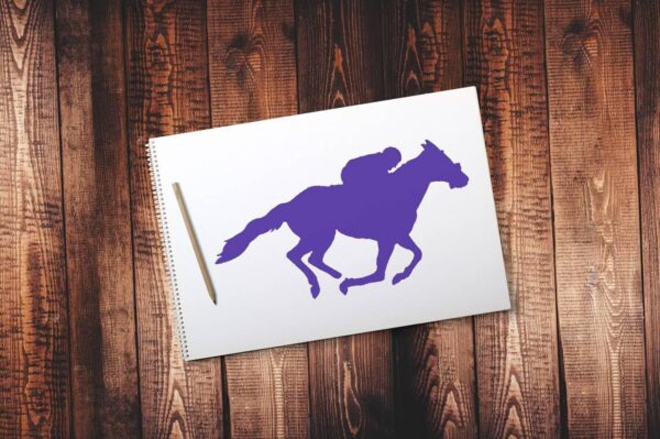 Horse and Jockey Stencil – Reusable Plastic Silhouette Template for DIY Wood Signs, Rustic Wall Art, Equestrian Crafts – Western Painting Stencil - Image 3