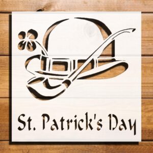St. Patrick's Day Stencil for Painting – Plastic Reusable 5.5" L x 5.5" W