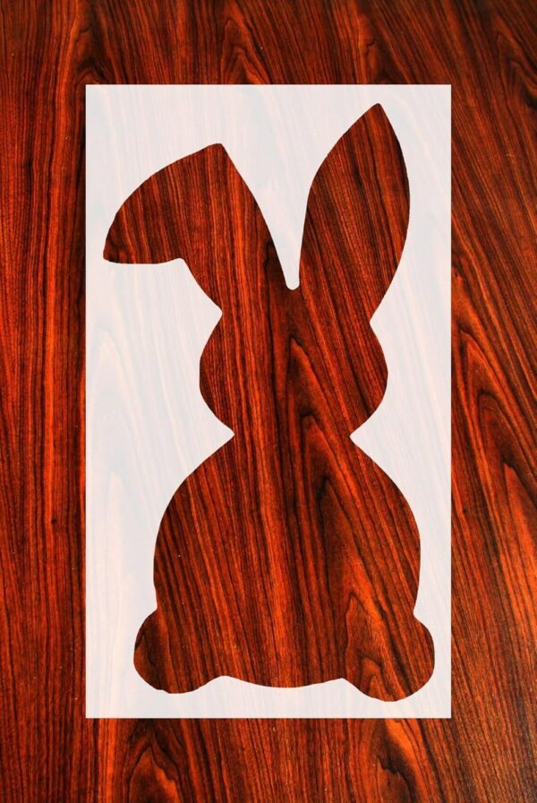 Reusable Sturdy Stencil - Easter Bunny Rabbit - 8.5" x 11" Cut Stencil Sheet for Arts and Crafts, Scrapbooking, Airbrush Painting, Drawing