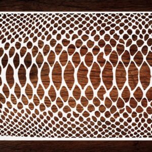 Snake Skin Camo Logo Stencil - Reusable 9хes Mylar Laser Cut Stencil for Arts and Crafts, Scrapbooking, Airbrush Painting, and Drawing STENCILAIR